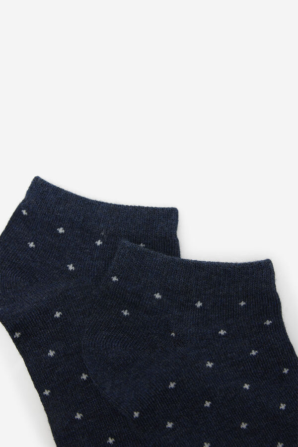 Cortefiel Short mini polka-dots socks Navy