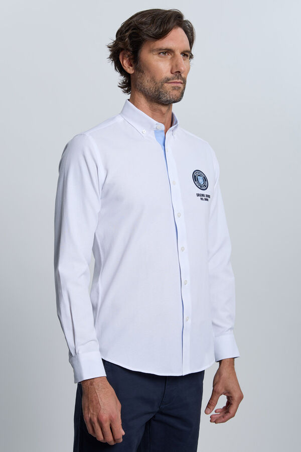 Valecuatro Camisa branca bordada Branco