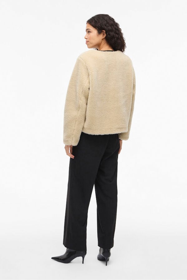 Vila Casaco com efeito borrego de sobretudo Tostado