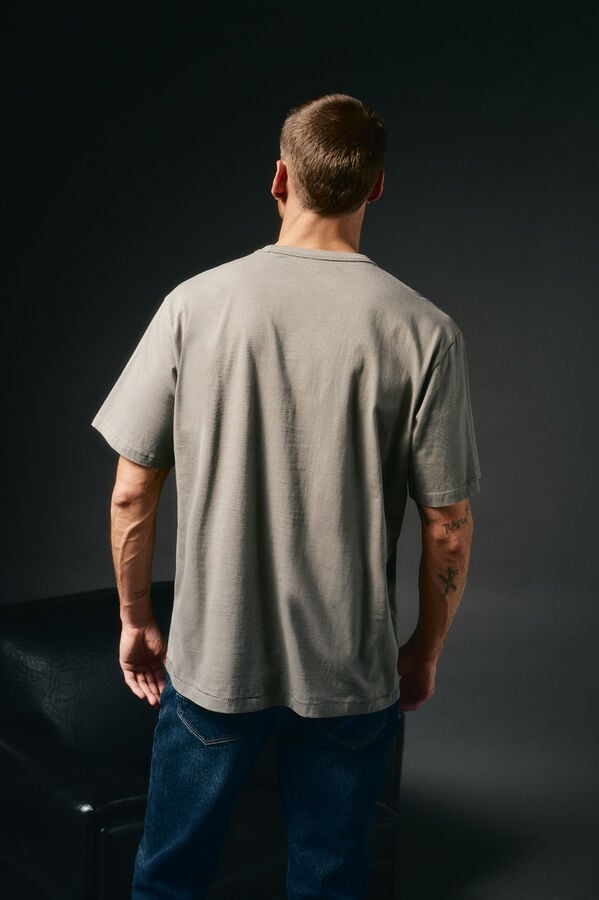 OOTO Camiseta gráfica lavada Kaki