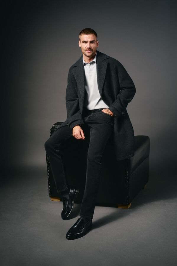 OOTO Polo manga larga Gris