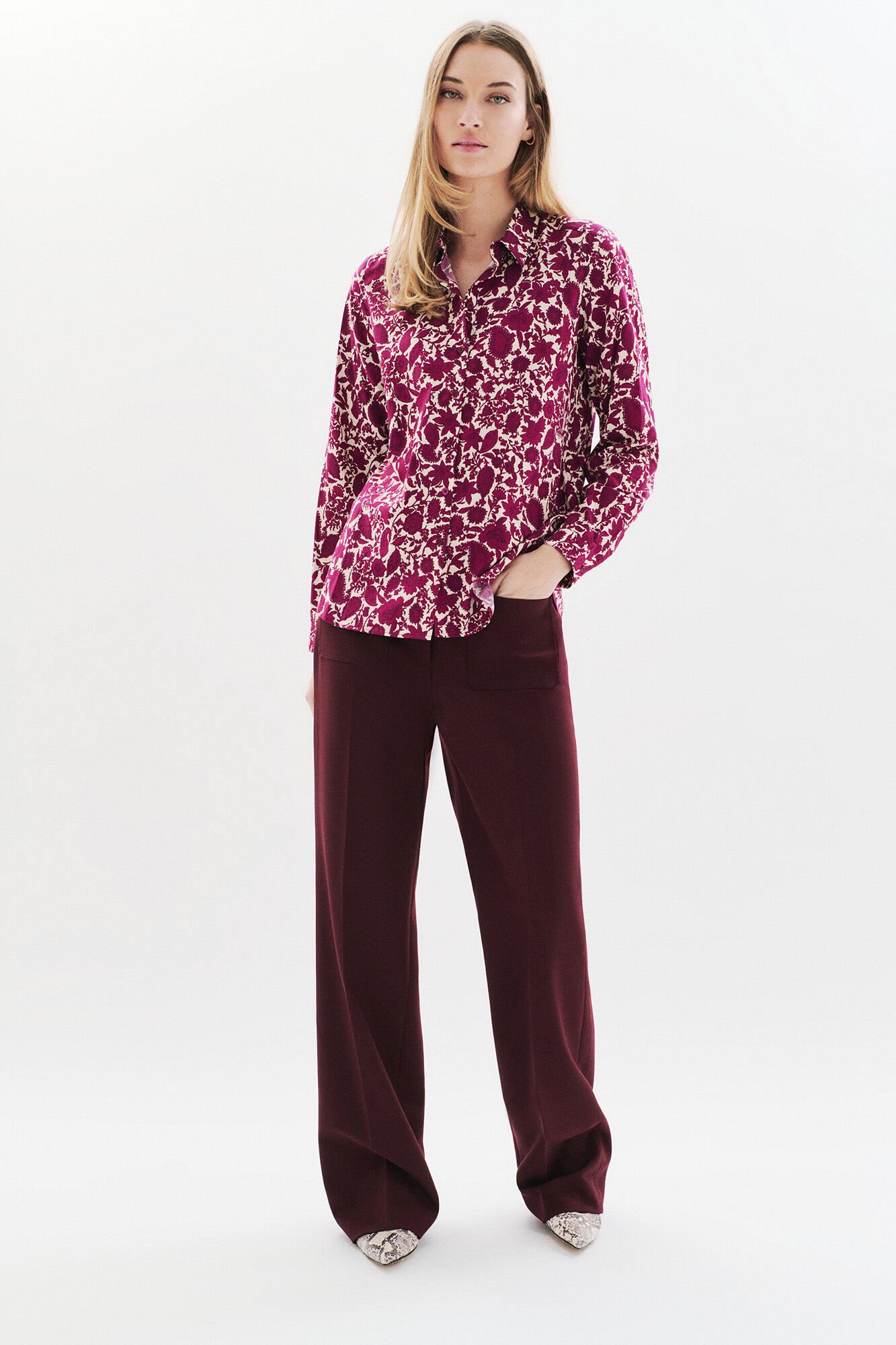 Caroll Camisa com estampado floral