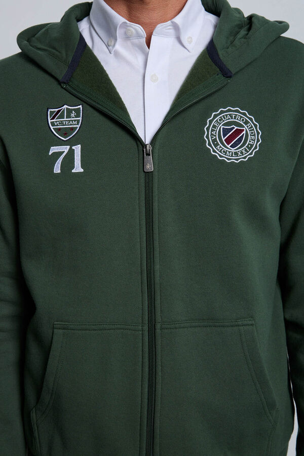 Valecuatro Moletom com sweatshirt e fecho-&eacute;clair verde Verde