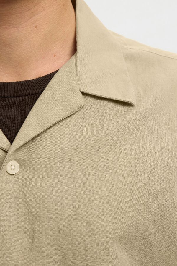 Selected Camisa de manga curta Tostado