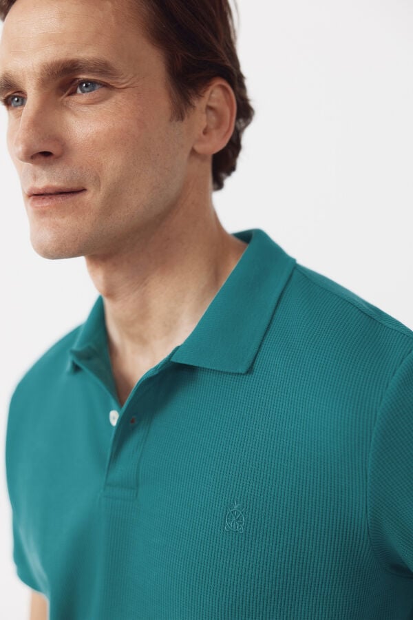 Cortefiel Polo shirt link structure Green