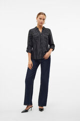 Vero Moda Camisa básica de manga comprida  Preto