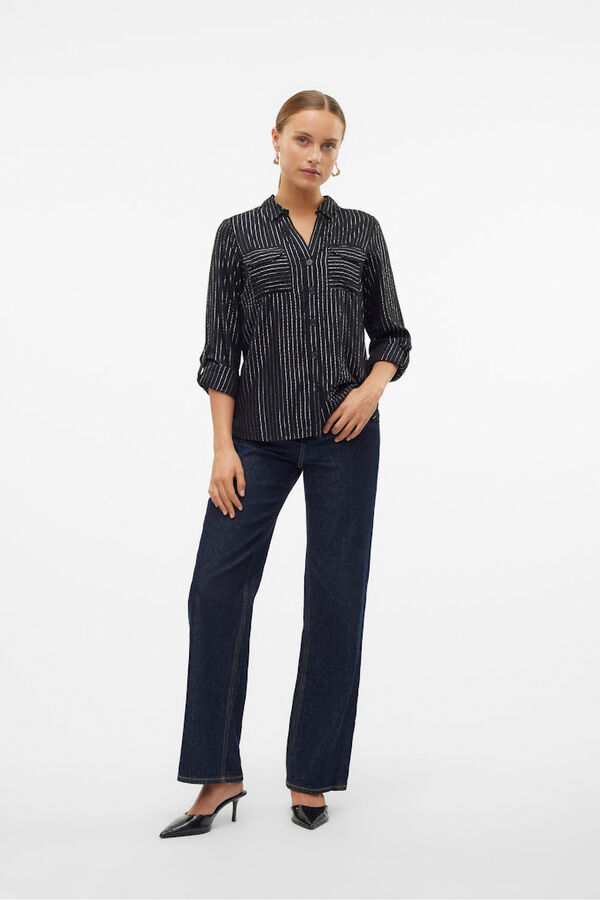 Vero Moda Camisa básica de manga comprida  Preto