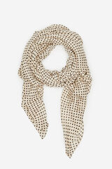 Cortefiel Polka-dot scarf Printed white
