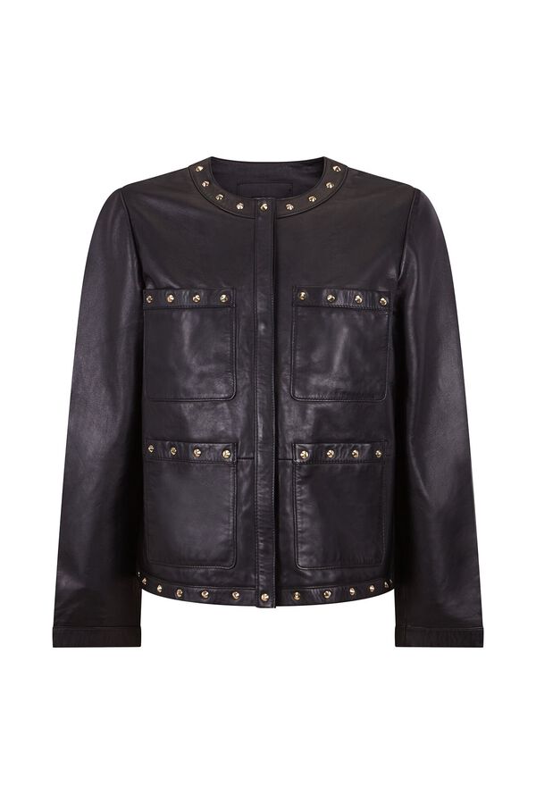 Cortefiel Studded jacket Black