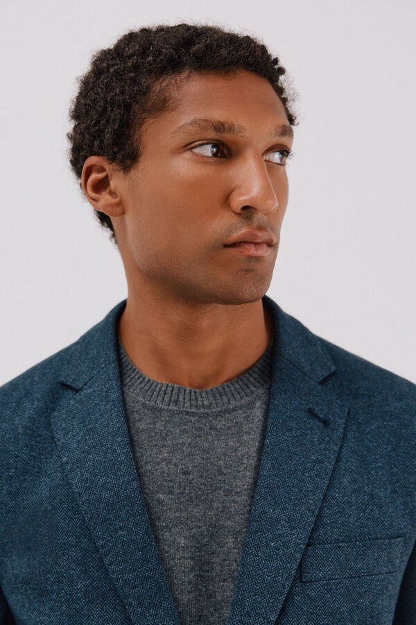 Cortefiel Fine knit jumper Navy