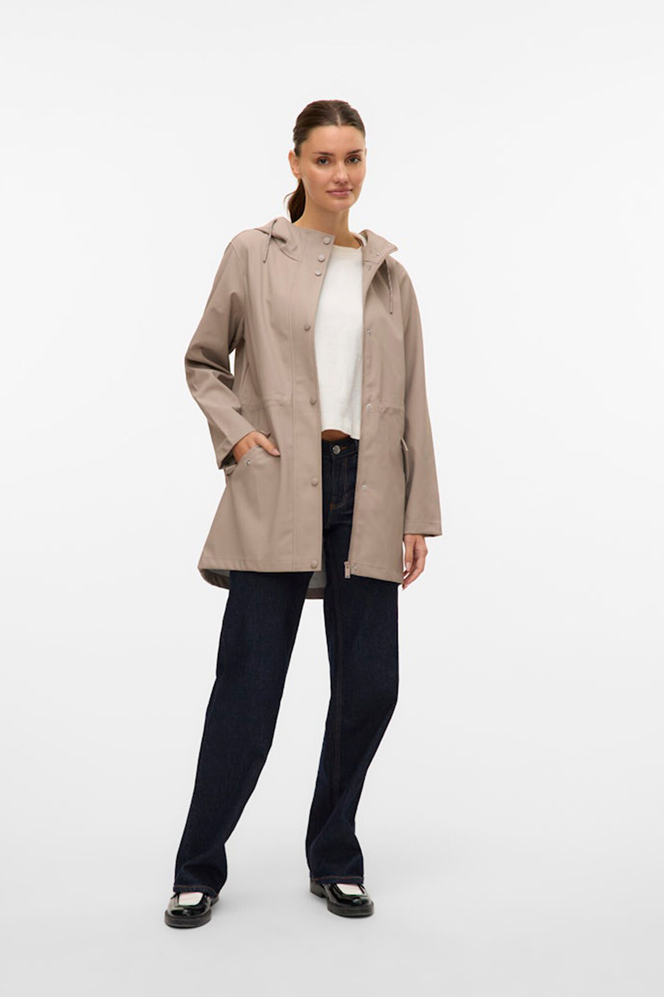 Vero Moda Imperme&aacute;vel manga comprida com capuz