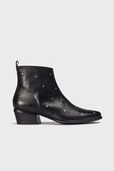 Wonders Botins Fei 02 em pele Preto