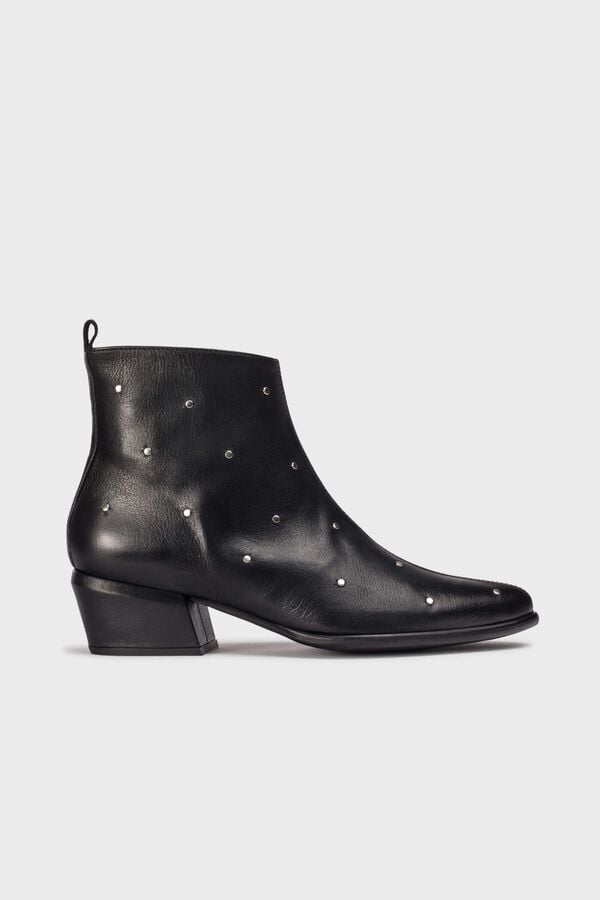 Wonders Botins Fei 02 em pele Preto