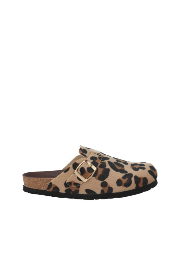 Genuins Tamanco estampado leopardo Castanho