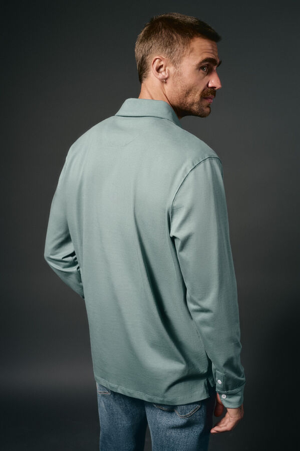 OOTO Polo de mão longa Azul