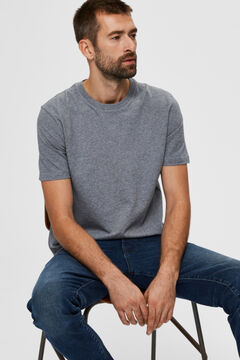 Cortefiel Short-sleeved 100% organic cotton T-shirt Gray