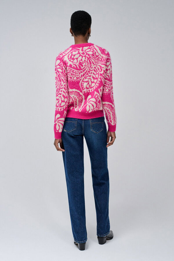 Salsa Jeans Suéter de lã e mohair com estampado intársia Subiu