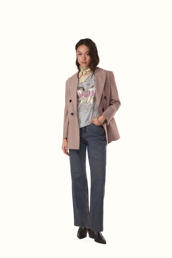 Slowlove Camiseta slowlove mariposa Cinzento