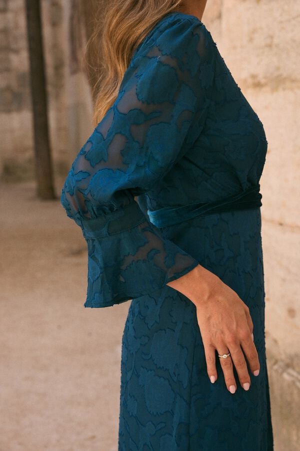 Pol&iacute;n Et Moi Vestido de convidada Oslo Azul