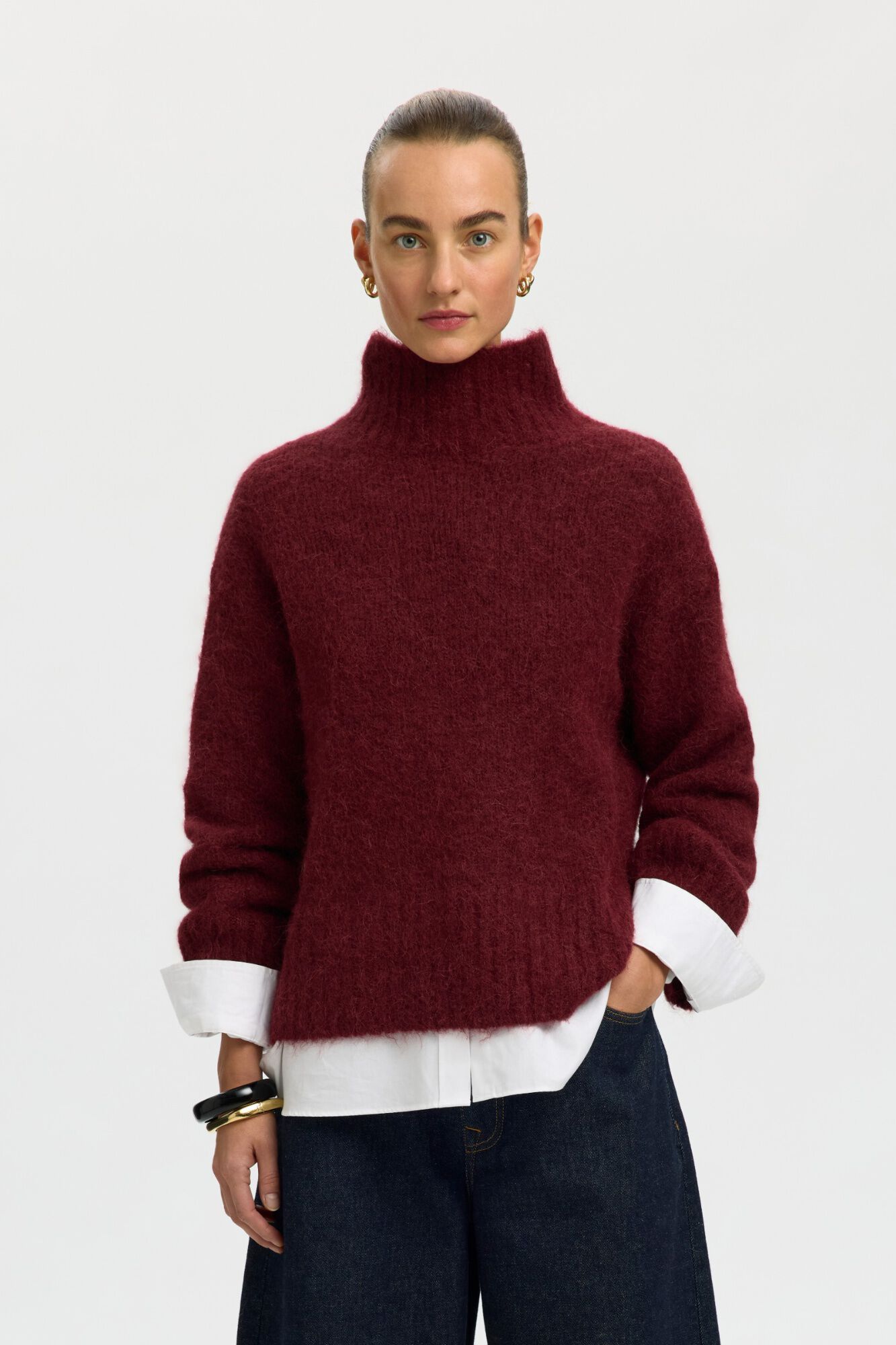 Selected Camisola de alpaca gola alta
