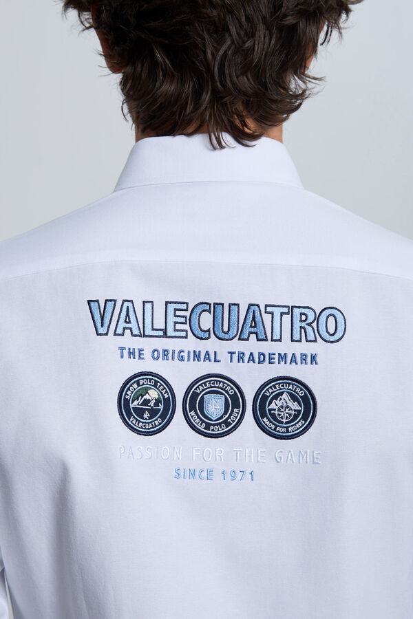 Valecuatro Camisa branca bordada Branco