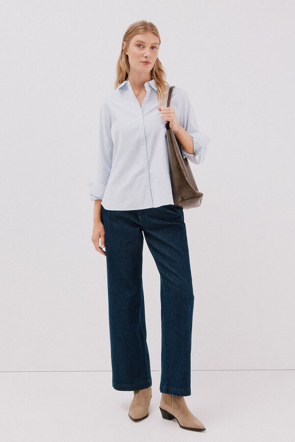 Cortefiel Oxford shirt  Blue