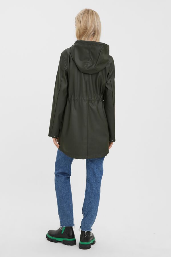 Vero Moda Adjustable hood raincoat Green