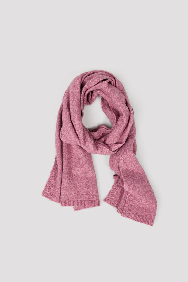 Cortefiel Plain knit scarf Pink