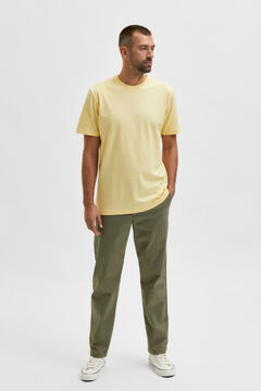 Cortefiel Short-sleeved 100% organic cotton T-shirt Yellow
