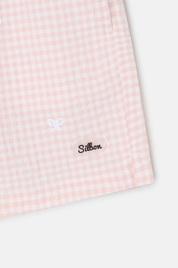Silbon Maiô xadrez Vermelho