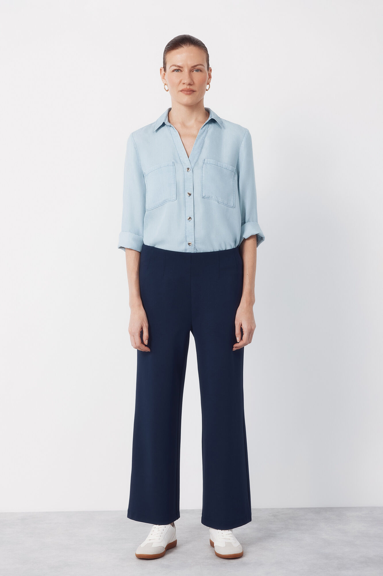 Cortefiel Wide jersey-knit trousers