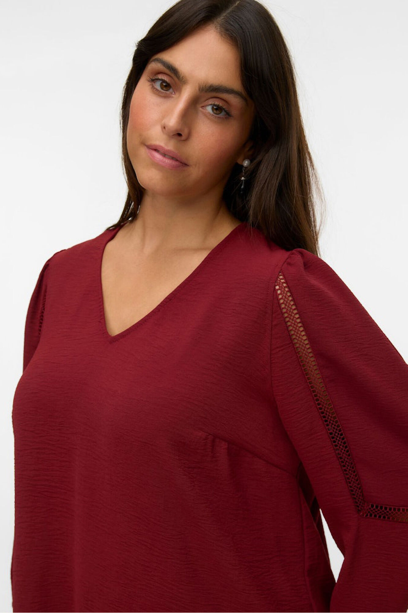 Vero Moda Curve Camisa com gola em V curvo