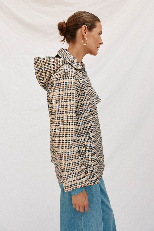 Cortefiel Short flared trench coat Multicolour
