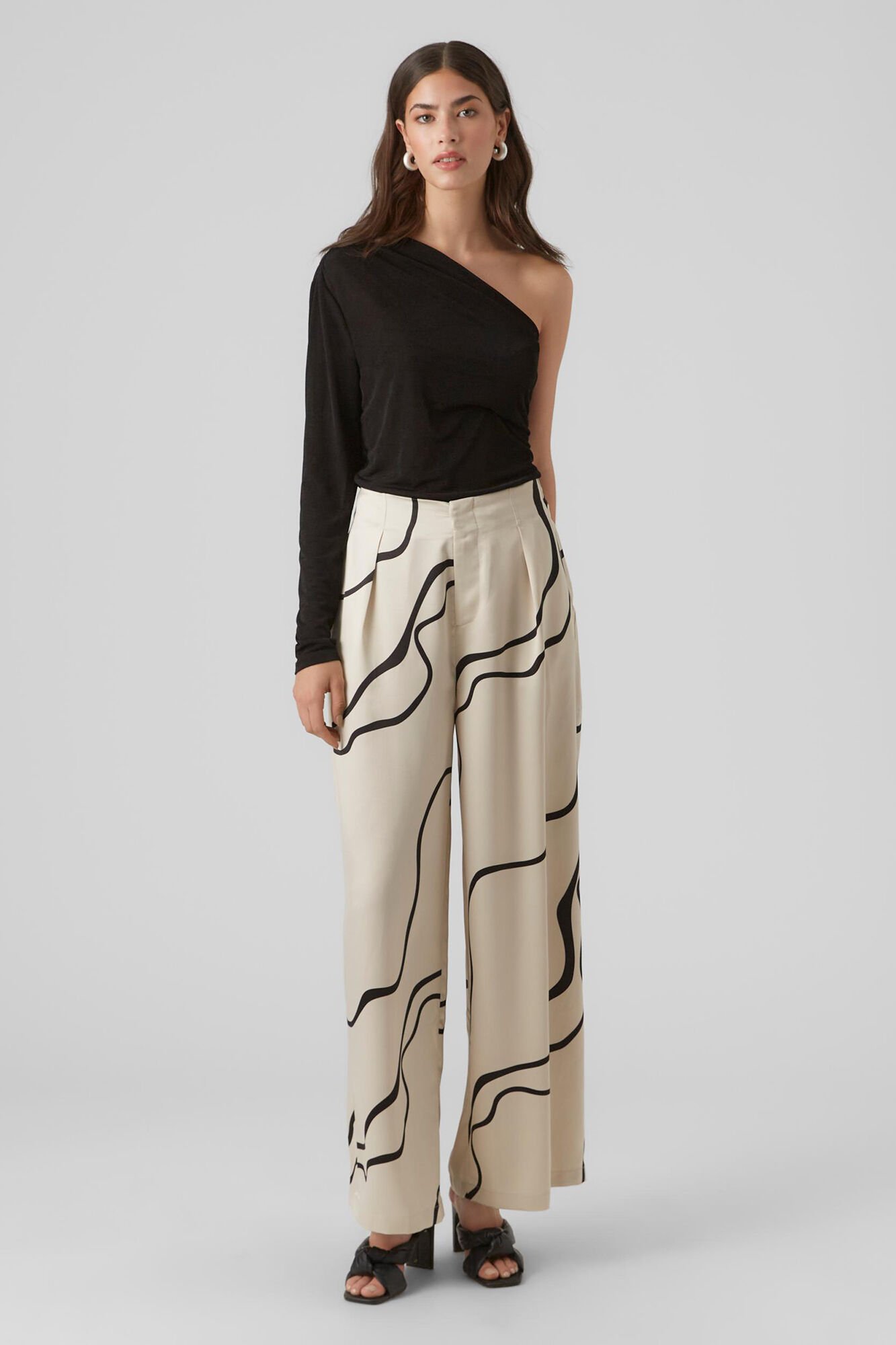 PIERRE I Plain flowing trousers