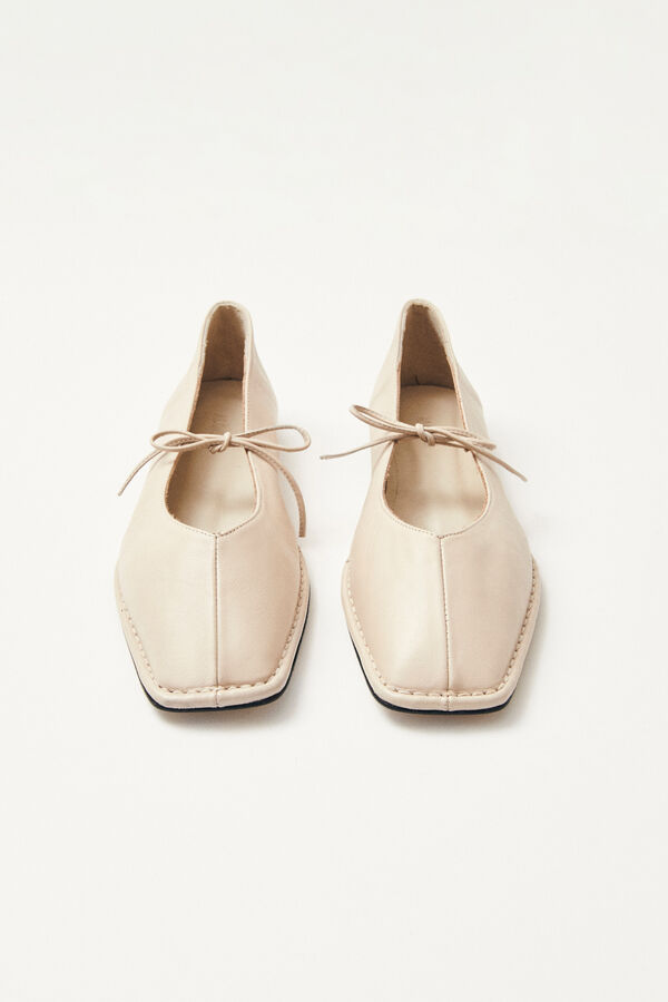 Alohas Sabrinas de couro Sway Ecru