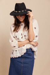 Slowlove Embroidered gathered blouse White