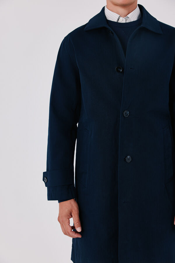 Cortefiel Cotton trench Navy
