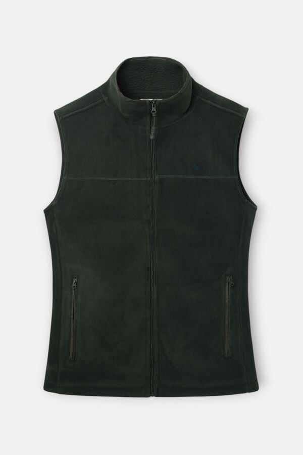 Silbon Colete de polar clássico Verde