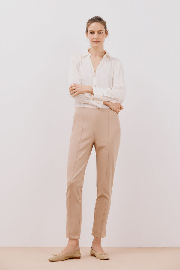 Cortefiel Skinny fit trousers Nude