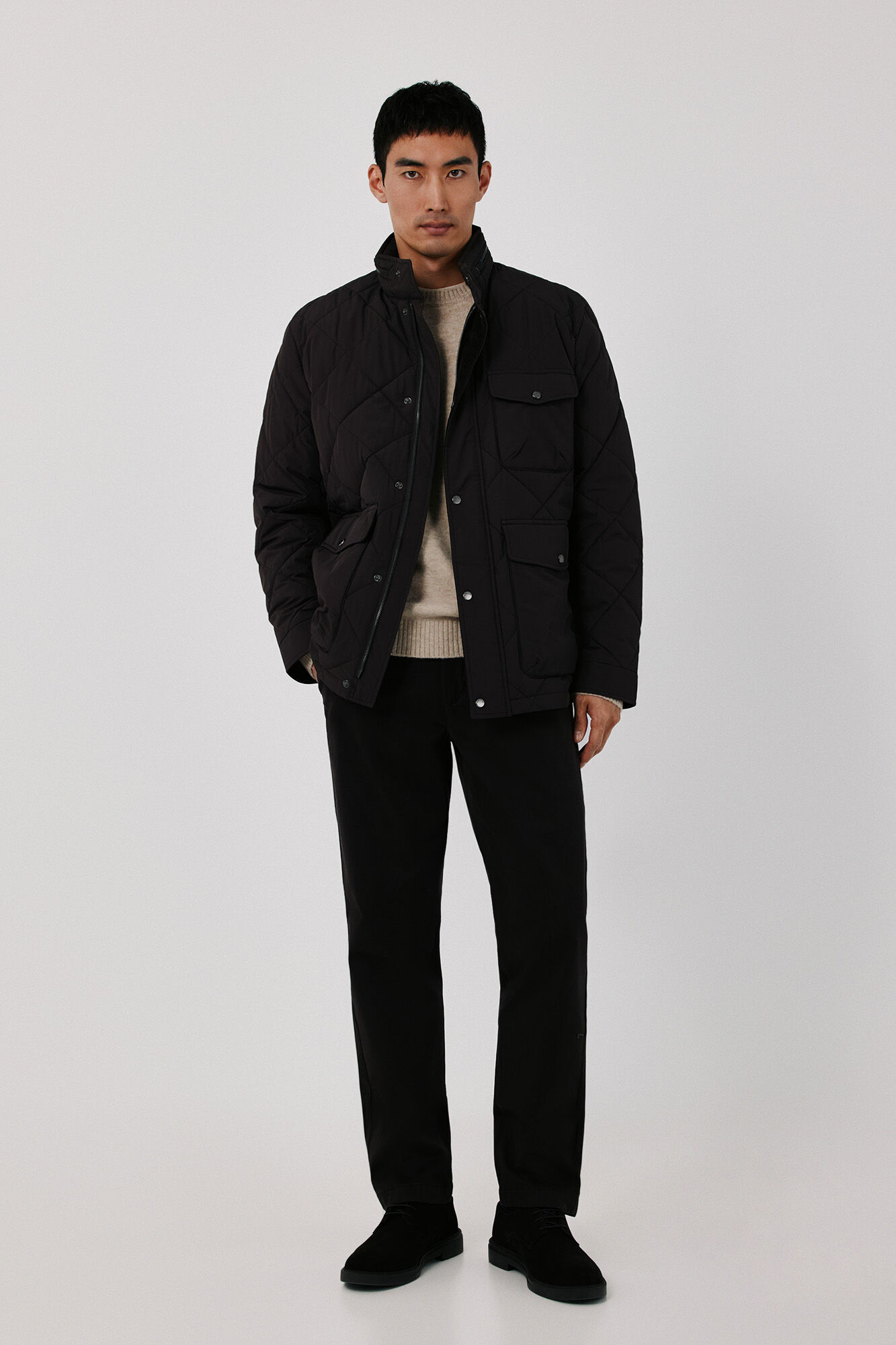 Cortefiel Diamond quilted field jacket