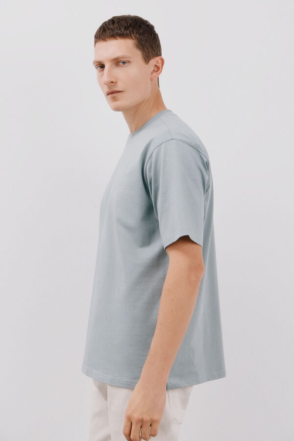 Cortefiel Basic T-shirt Blue