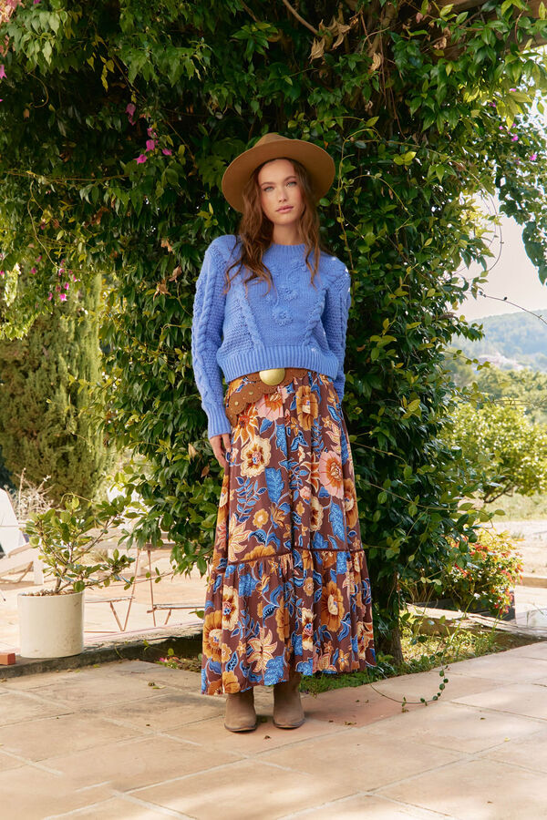 Jaase Saia Daphne com estampado de terra Multicolorido