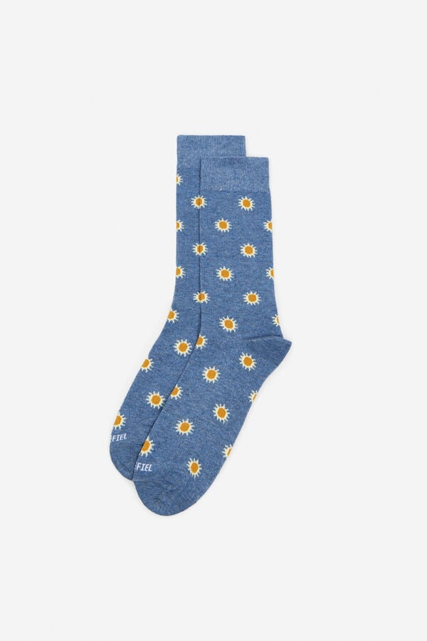 Cortefiel Suns motif socks Blue