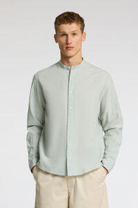 Selected Camisa de linho com gola mao