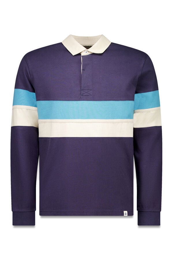 Cortefiel Polo rugby bloques Azul marino
