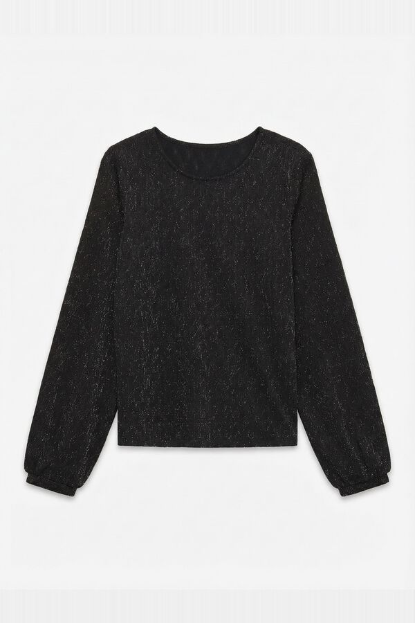 Vero Moda Top com fibras metalizadas Preto