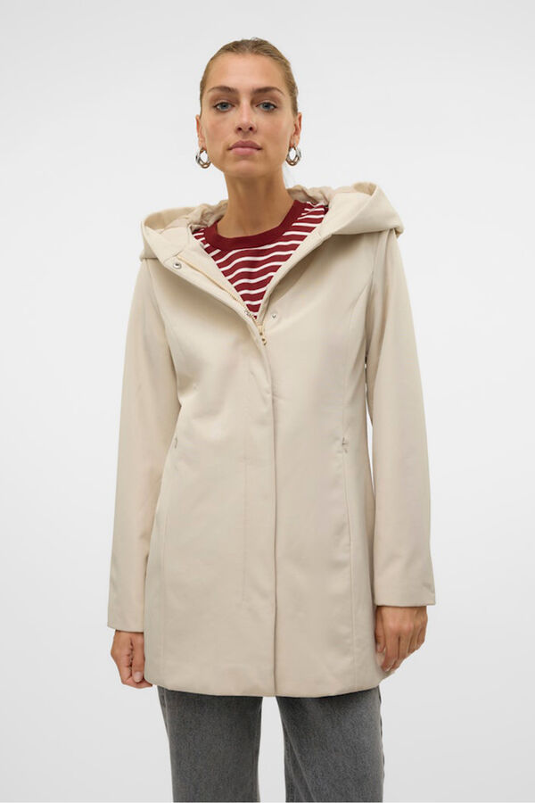 Vero Moda Medidas do sobretudo efeito neoprene  Cinzento