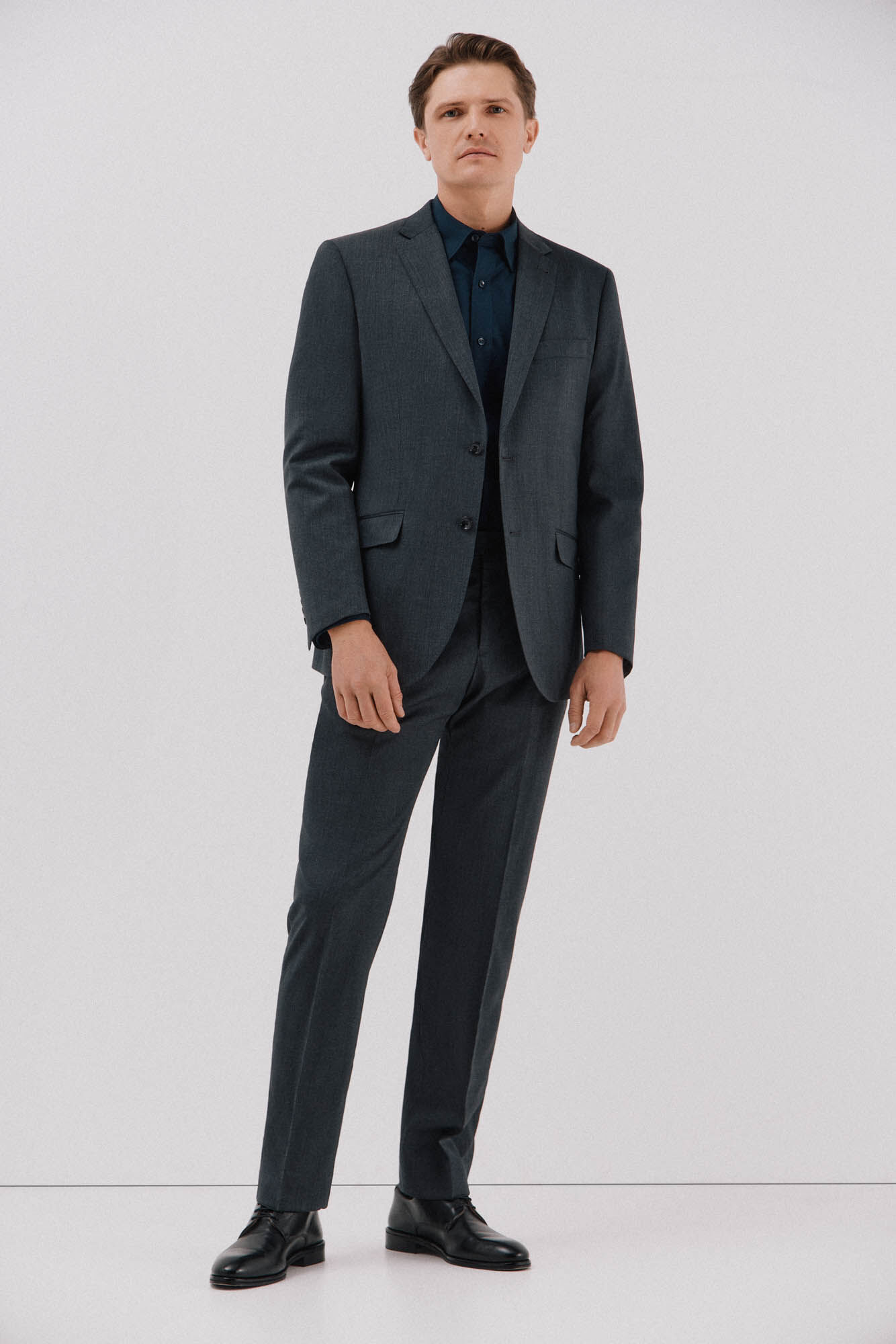 Cortefiel Camisa lisa de algod&atilde;o tencel