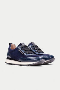 Cortefiel Trainer with elastic laces Navy