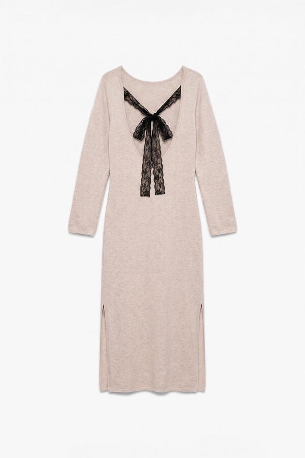 Vero Moda Vestido de malha Tostado